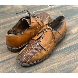 Allen Edmonds Brown Basket Weave Hillside Dress Shoes Size 9